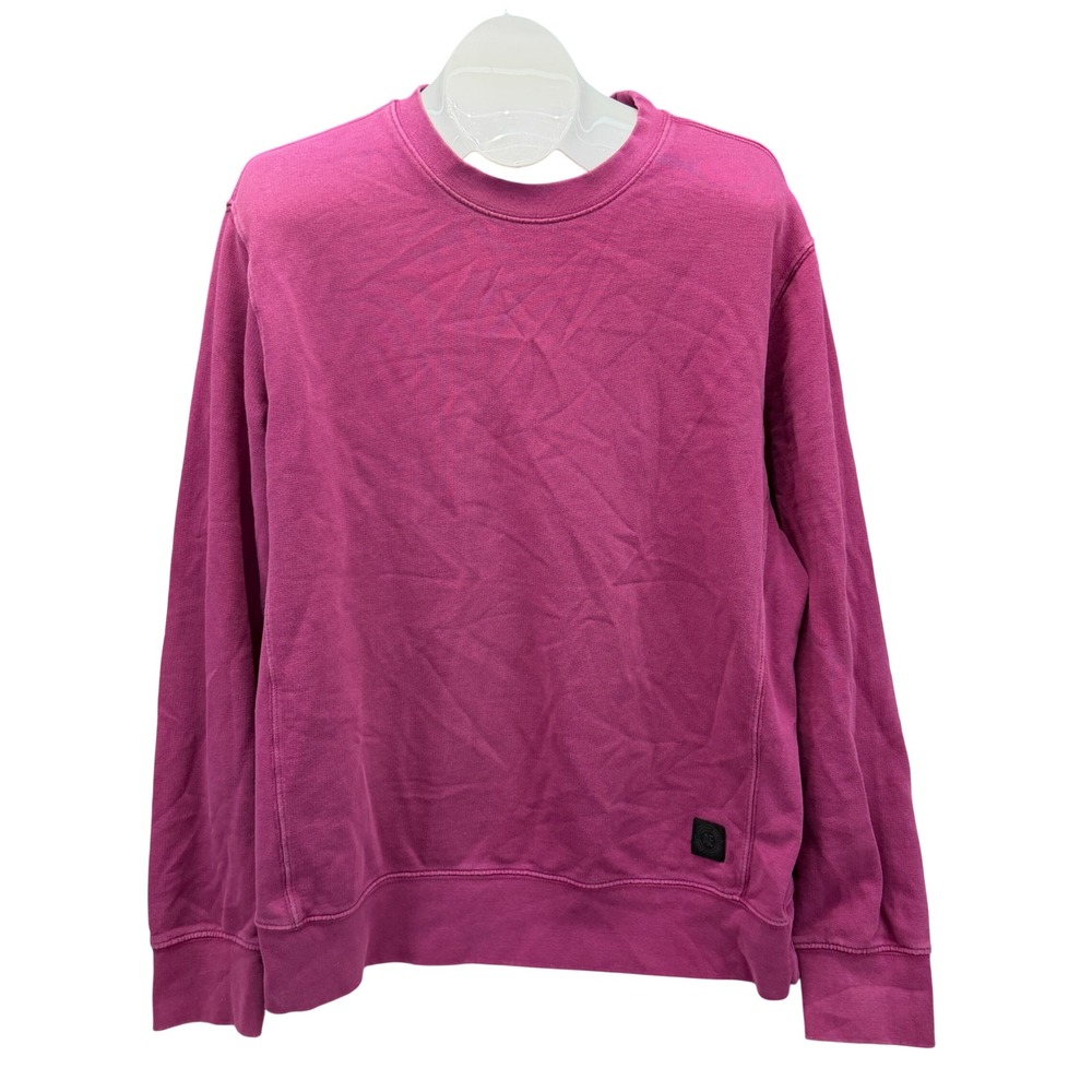 American Eagle Magenta Pink Cotton Crewneck Sweatshirt Logo Patch Large